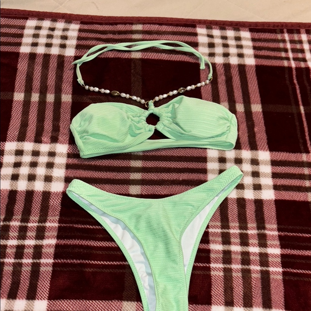 Matcha Green shell Bikini Set